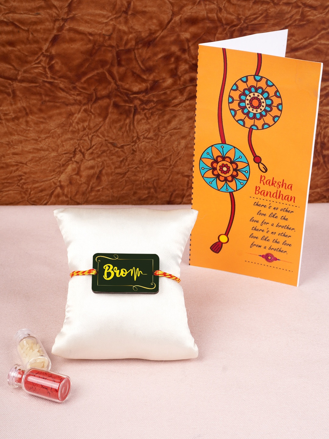 

Crazy Corner Black Rakhi and Card Combo with Roli Chawal