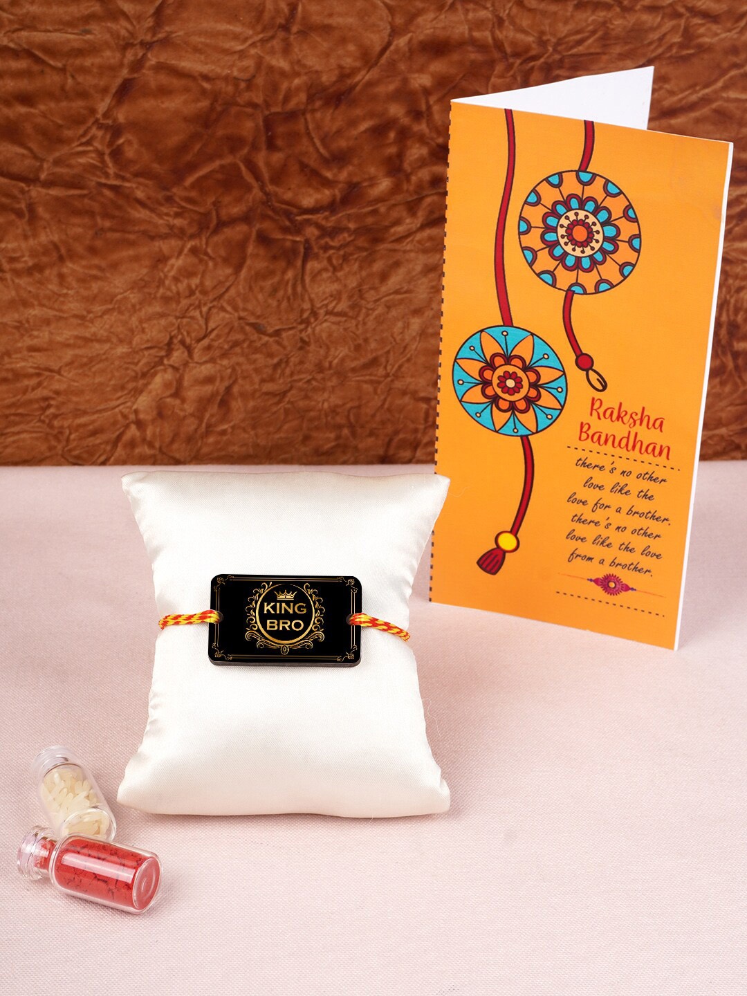 

Crazy Corner Black Rakhi With Greeting Card & Roli Chawal