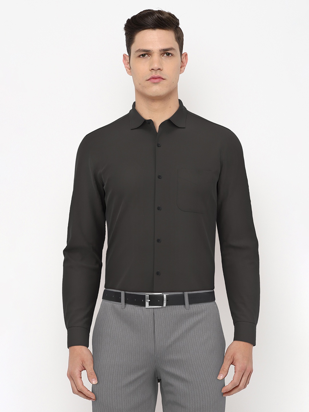

Peter England Elite Men Black Formal Shirt