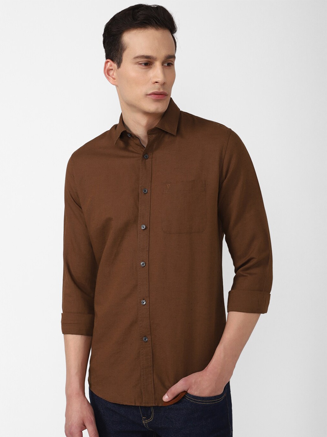

Van Heusen Sport Men Brown Slim Fit Casual Shirt