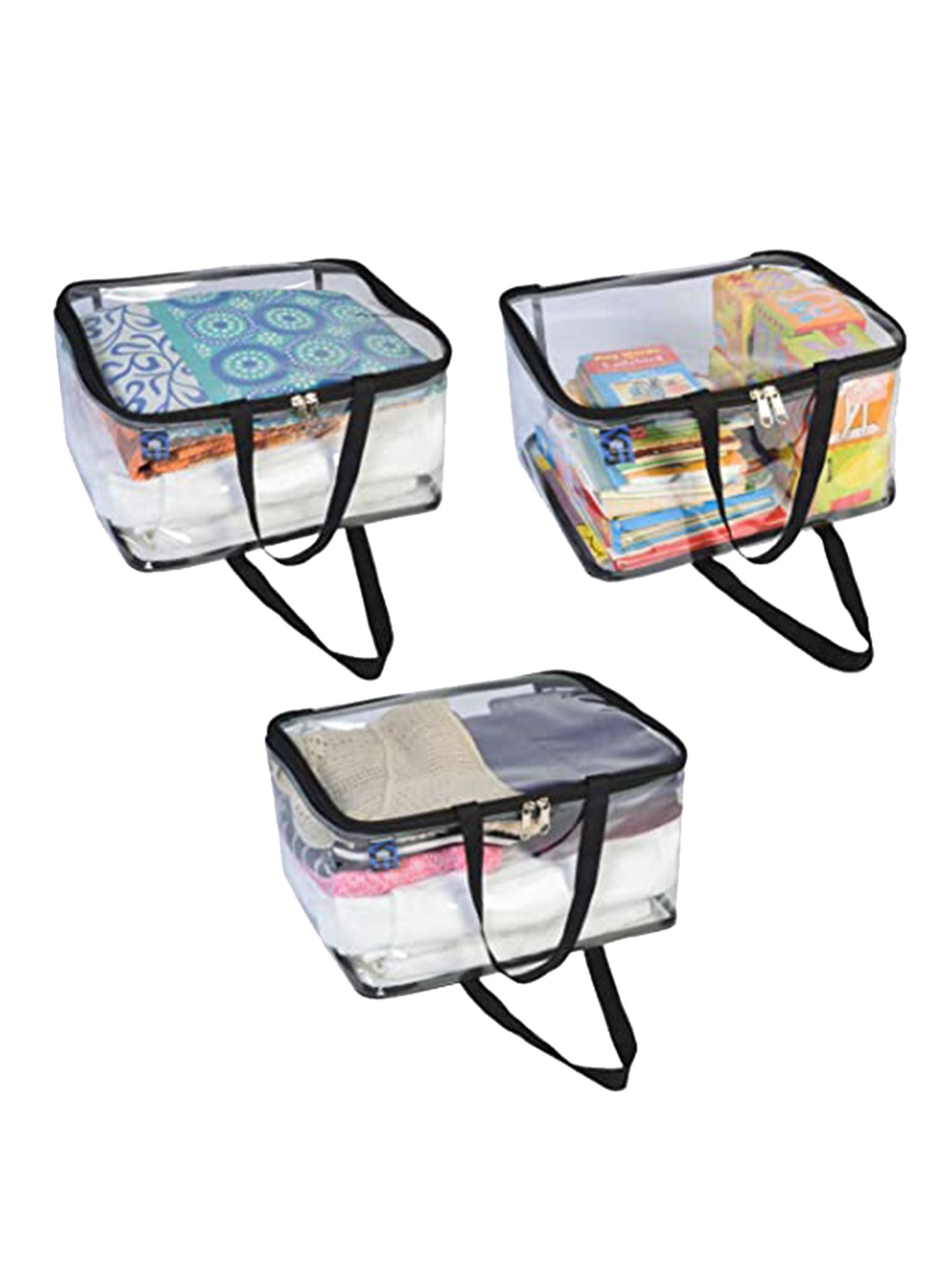 

HOMESTRAP Set-3 Storage Bag Transparent