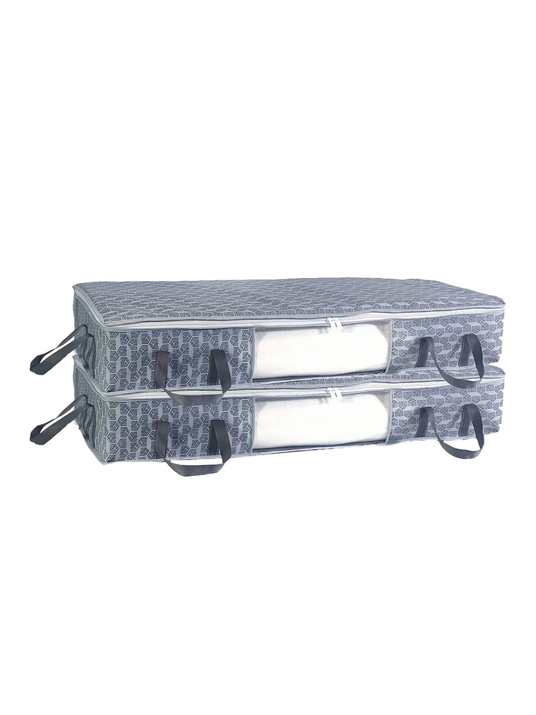 

HOMESTRAP Set of 2 Black Solid Multi-Utility Wardrobe Organisers