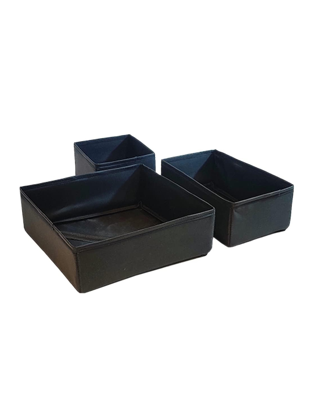 

HOMESTRAP Set-3 Drawer Organizer, Black