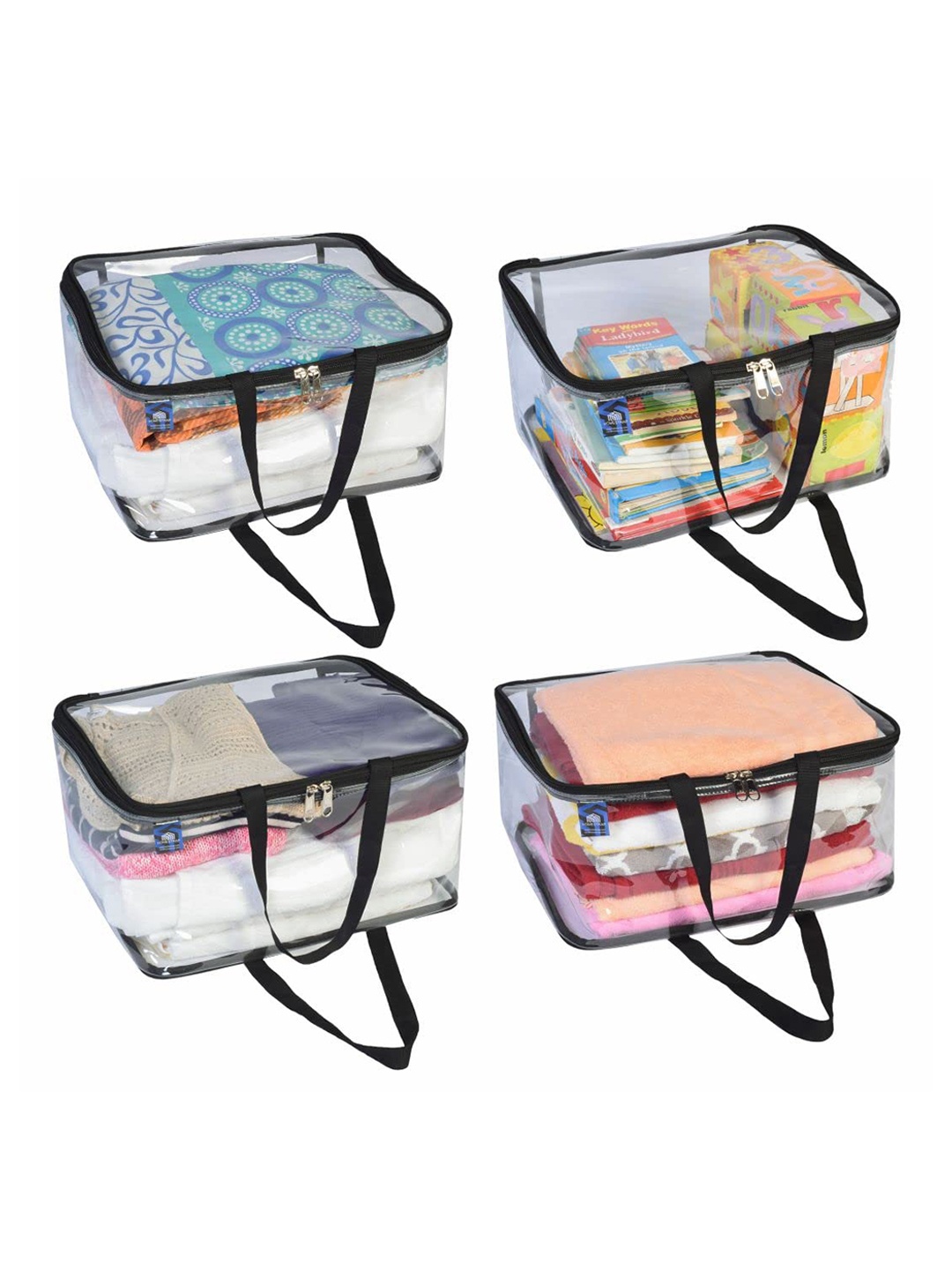 

HOMESTRAP Set Of 4 Transparent Solid Multi-Utility Organisers