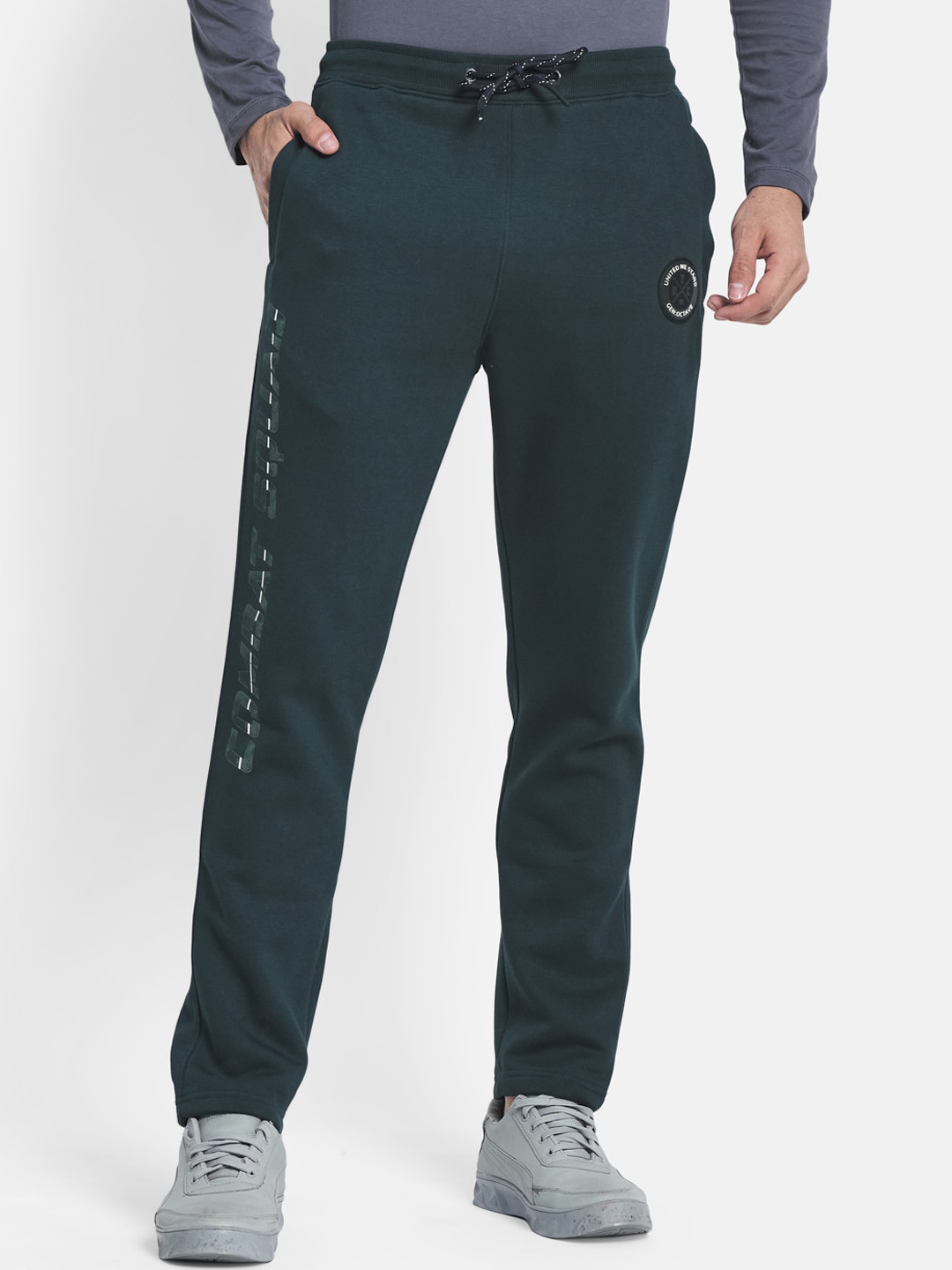 

Octave Men Green Solid Cotton Track Pants