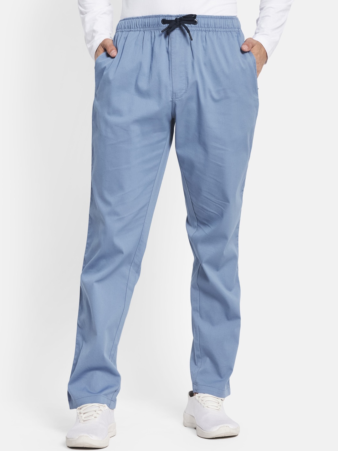 

Octave Men Blue Solid Regular Fit Track Pants