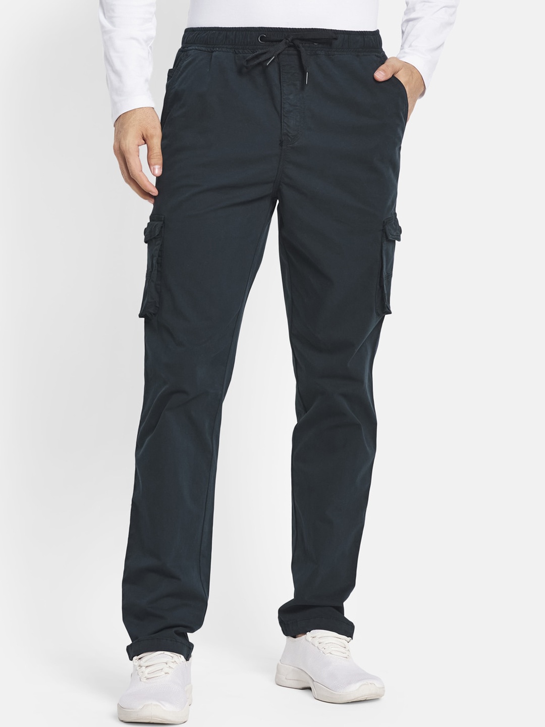 

Octave Men Green Solid Cotton Track Pants