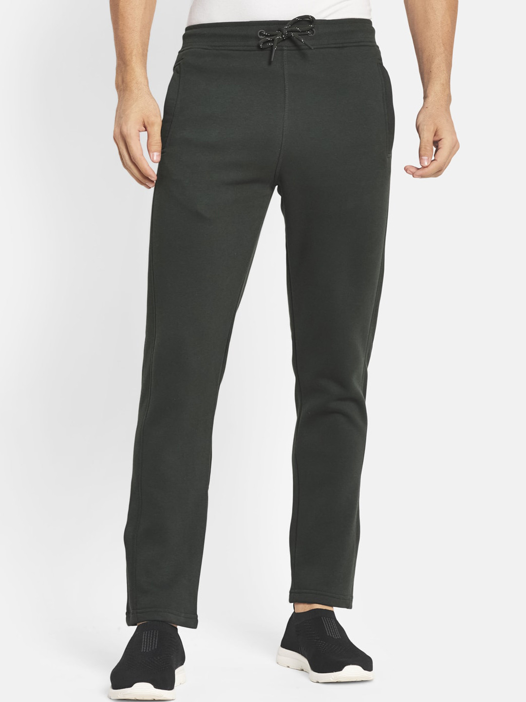 

Octave Men Olive-Green Solid Cotton Track Pant