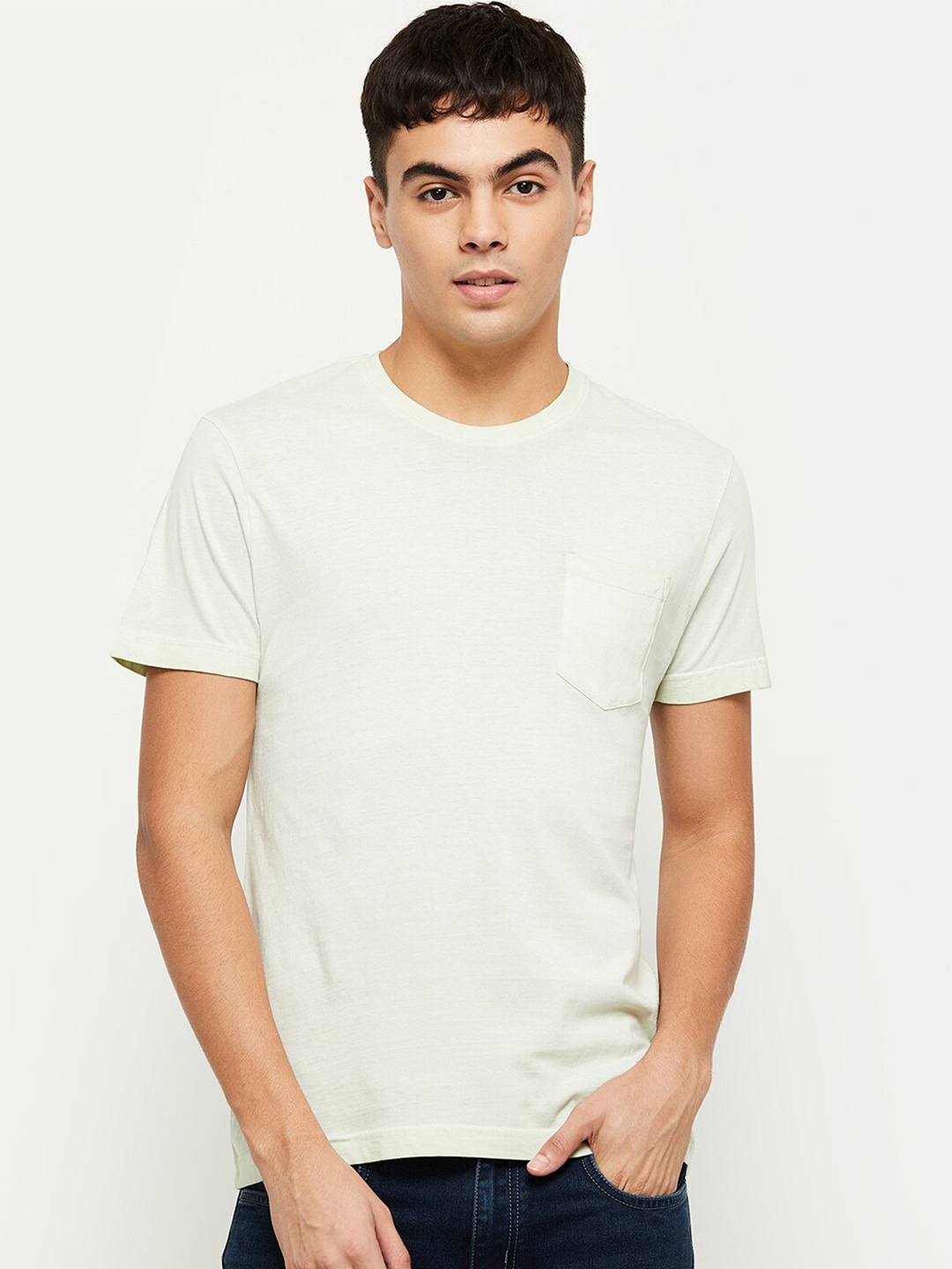 

max Men Light Green T-shirt