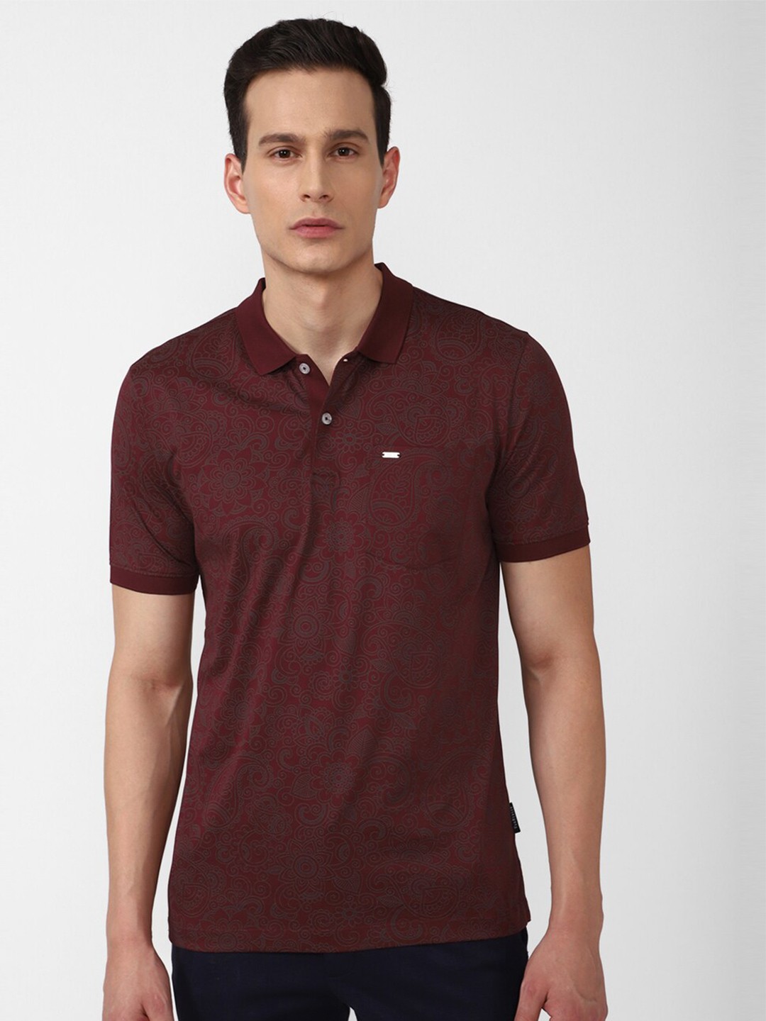 

Van Heusen Men Maroon Polo Collar T-shirt