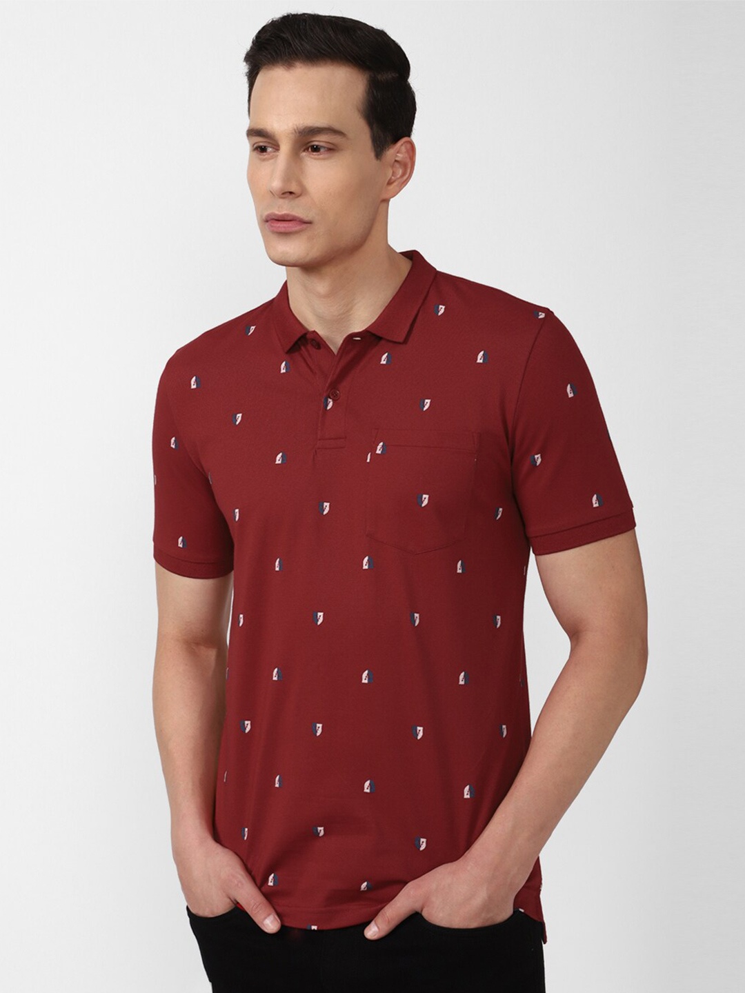 

Van Heusen Sport Men Maroon Polo Collar T-shirt