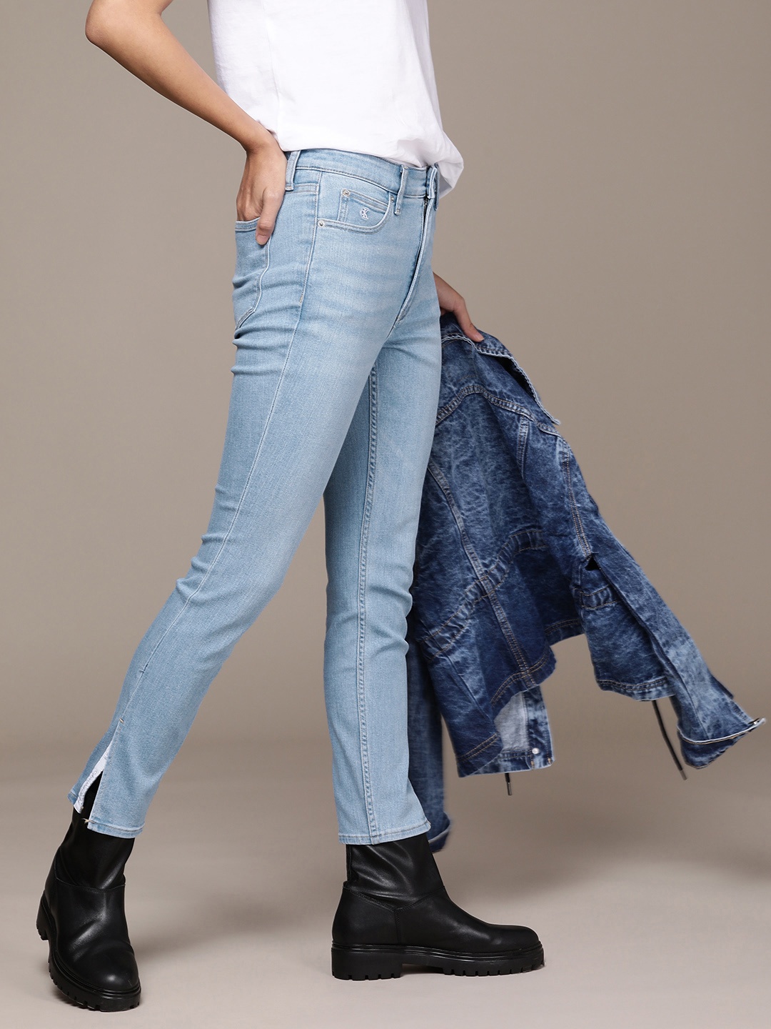 

Calvin Klein Jeans Women Blue Skinny Fit High-Rise Stretchable Jeans