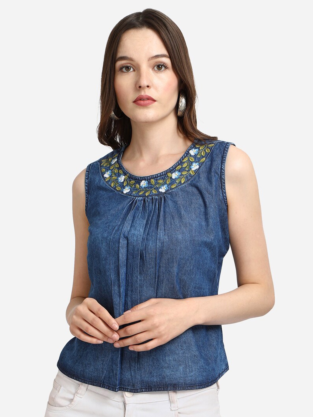 

Prettify Blue Denim Top