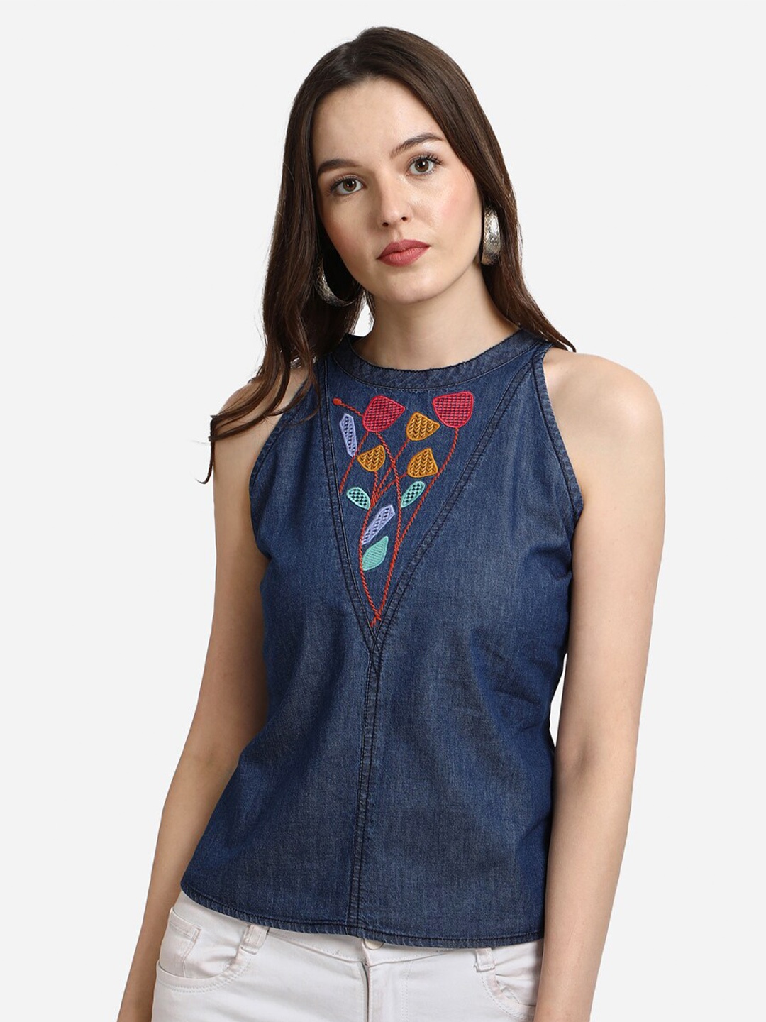 

Prettify Blue Denim Top