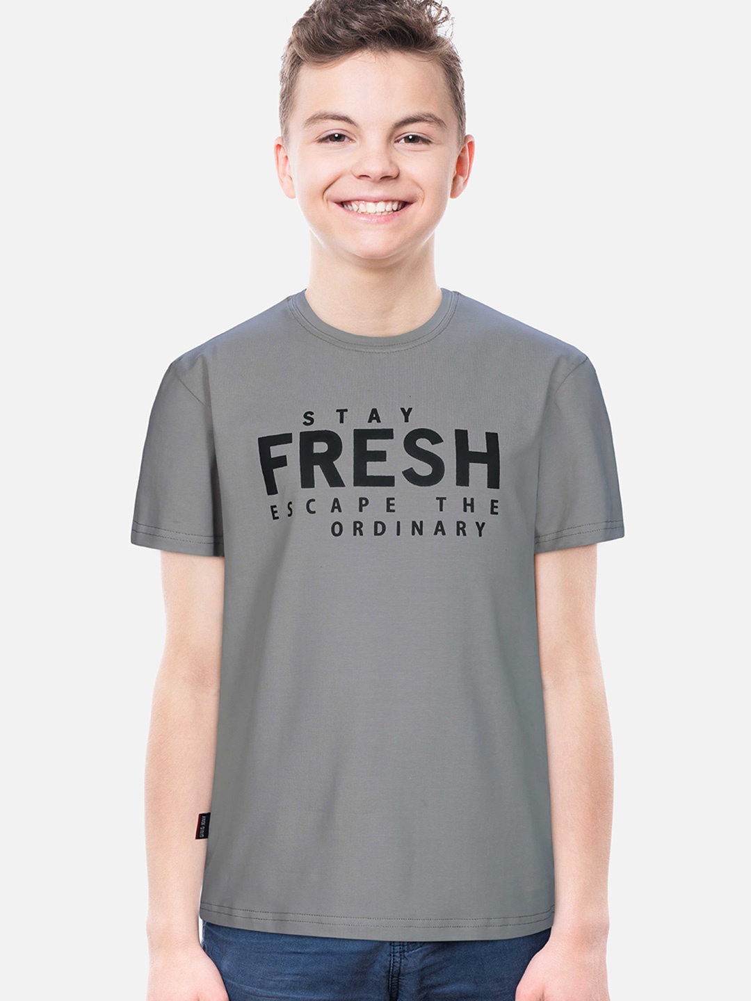 

Gini and Jony Boys Grey High Neck T-shirt