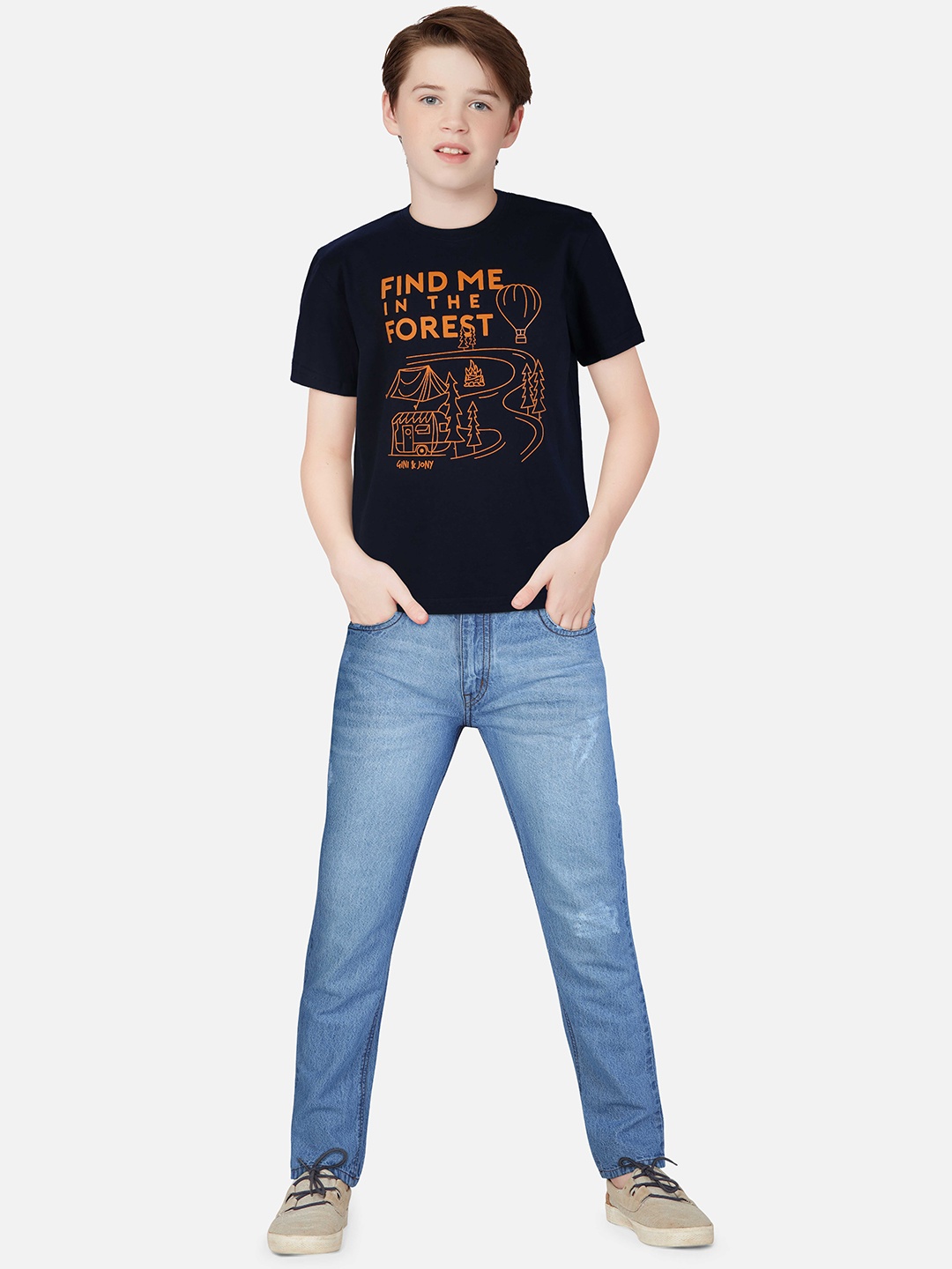 

Gini and Jony Boys Black T-shirt