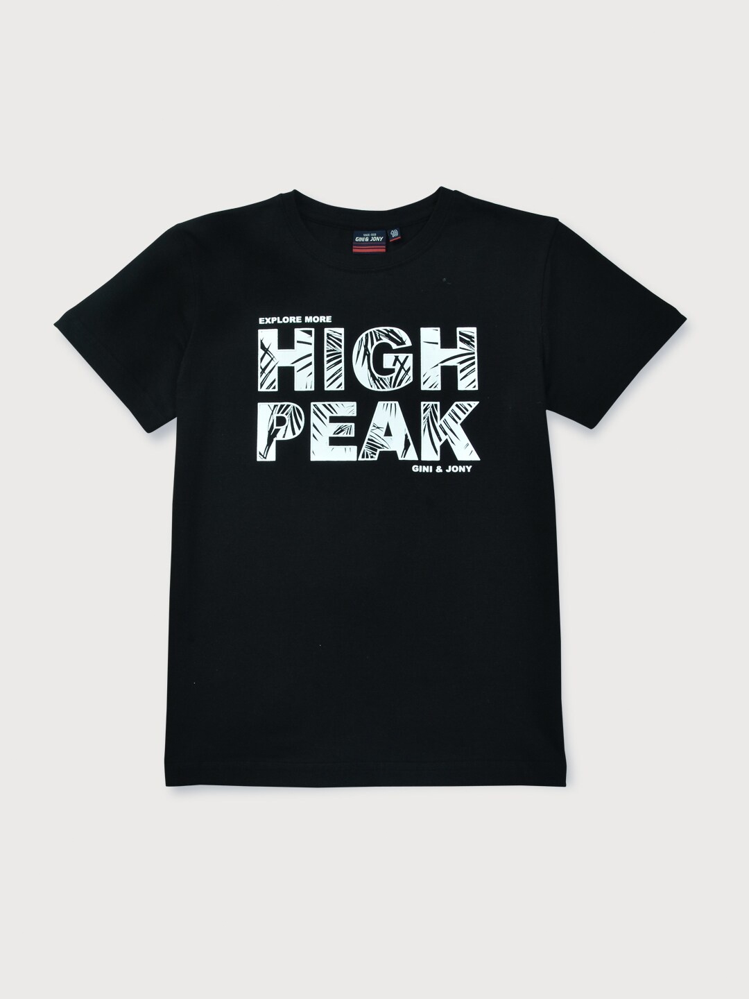 

Gini and Jony Boys Black Printed T-shirt