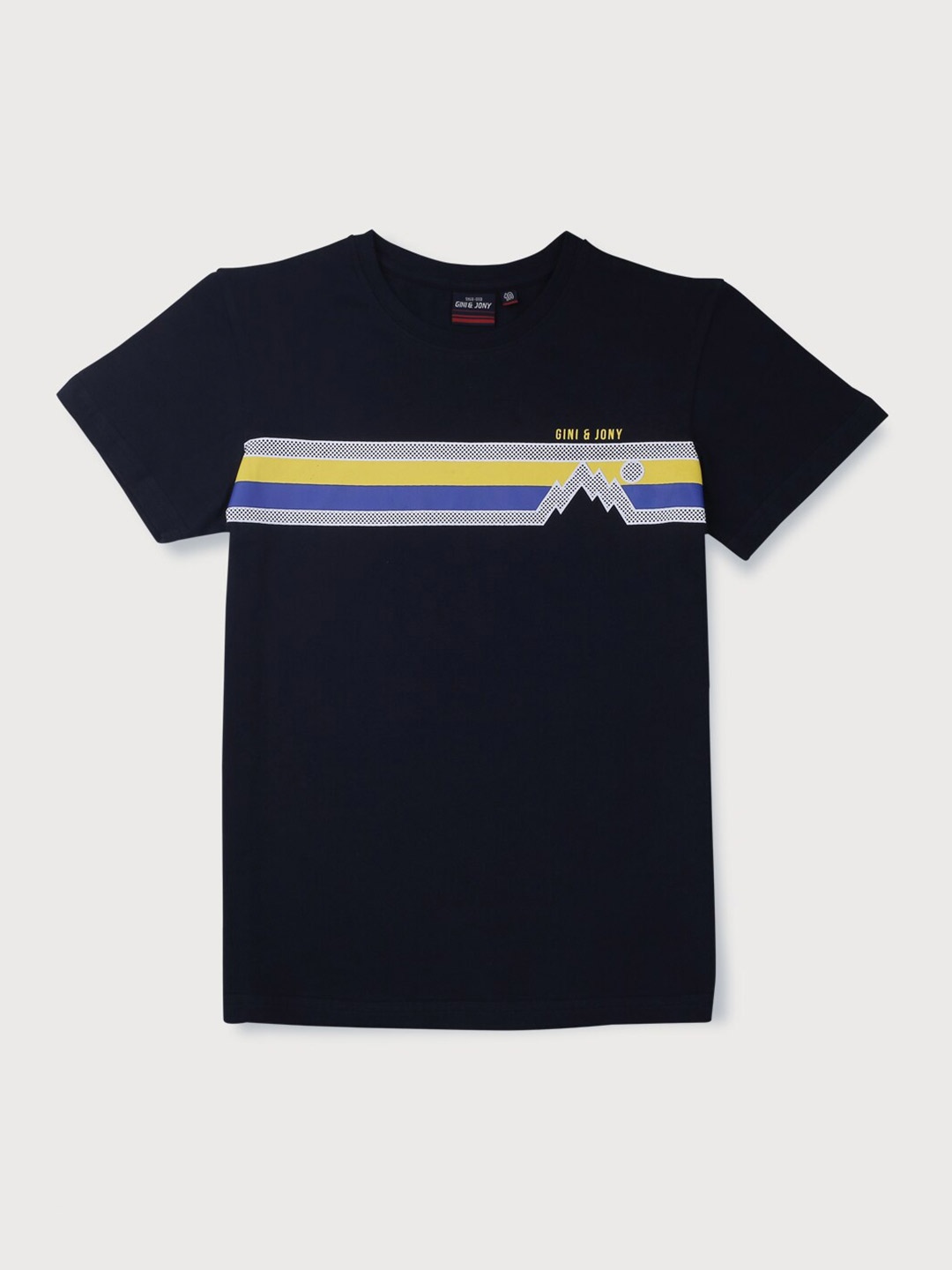 

Gini and Jony Boys Black Colourblocked T-shirt