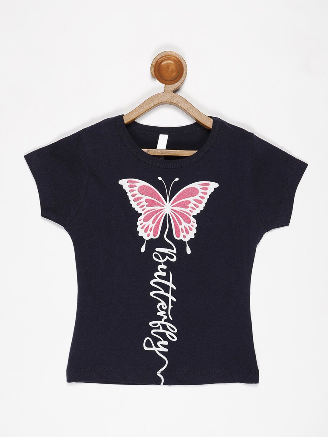 

V2 Value & Variety Navy Blue Print Sleeves Top