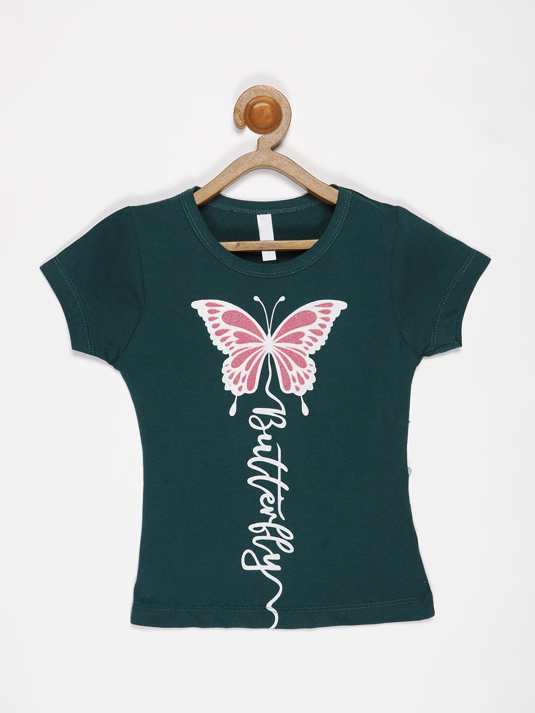 

V2 Value & Variety Girls Green & White Printed Top