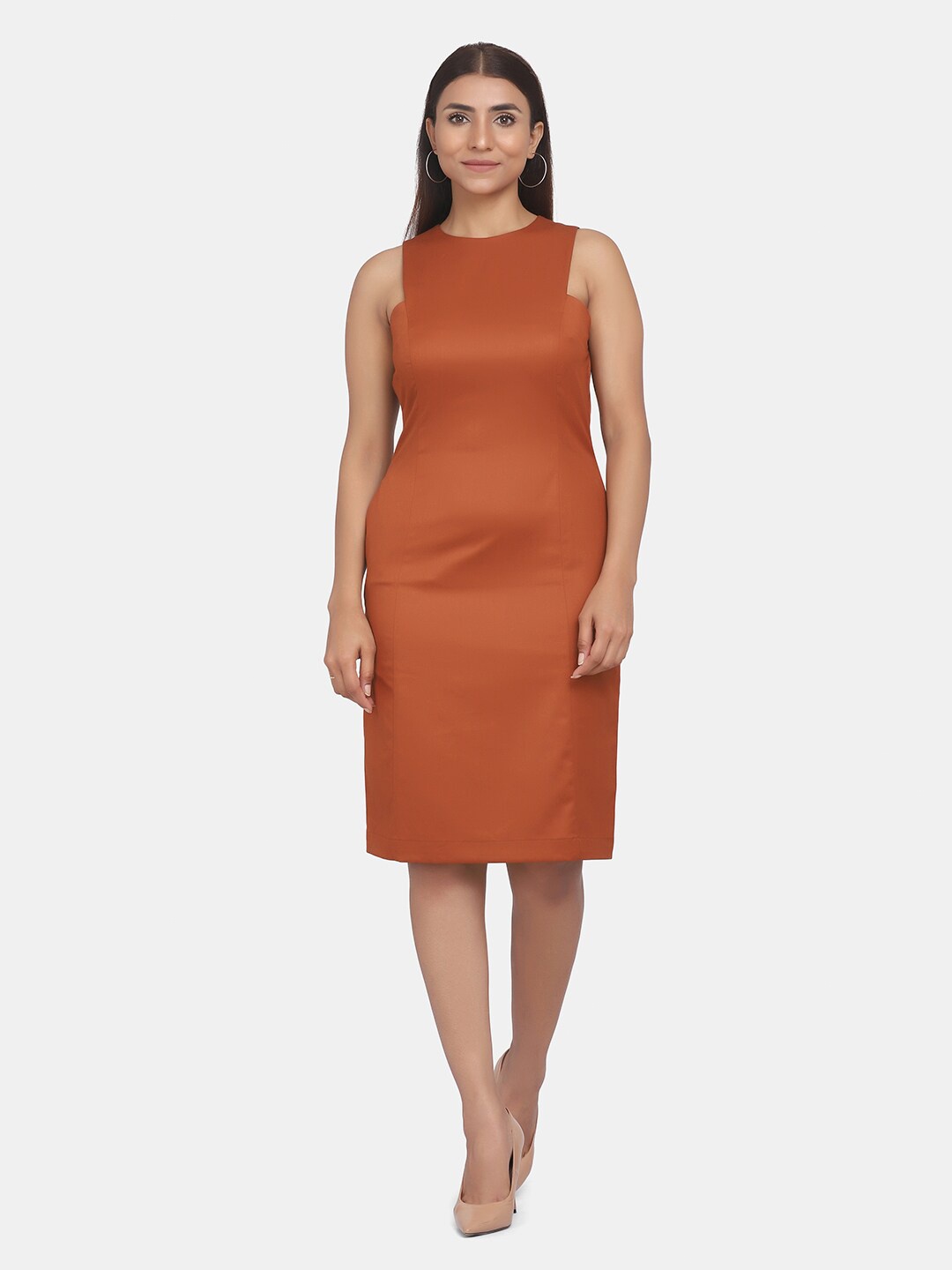 

PowerSutra Orange Formal Sheath Dress