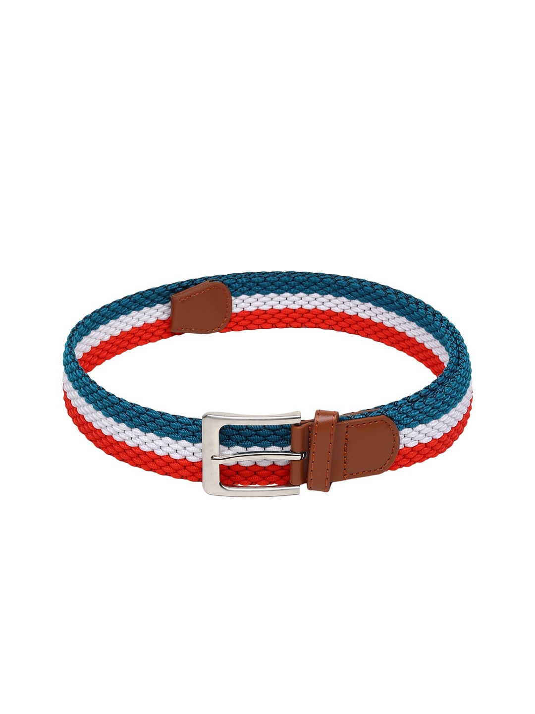 

SAMTROH Men Blue Woven Design Belt