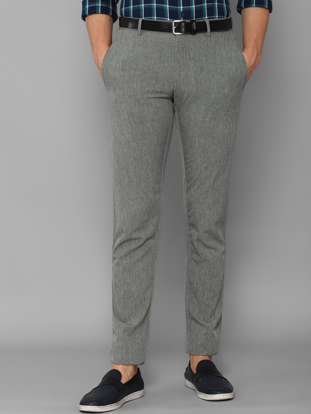 

Allen Solly Men Grey Slim Fit Trousers