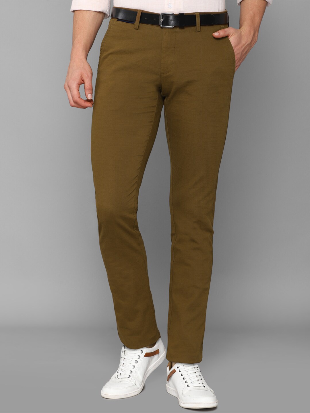 

Allen Solly Men Brown Slim Fit Trousers