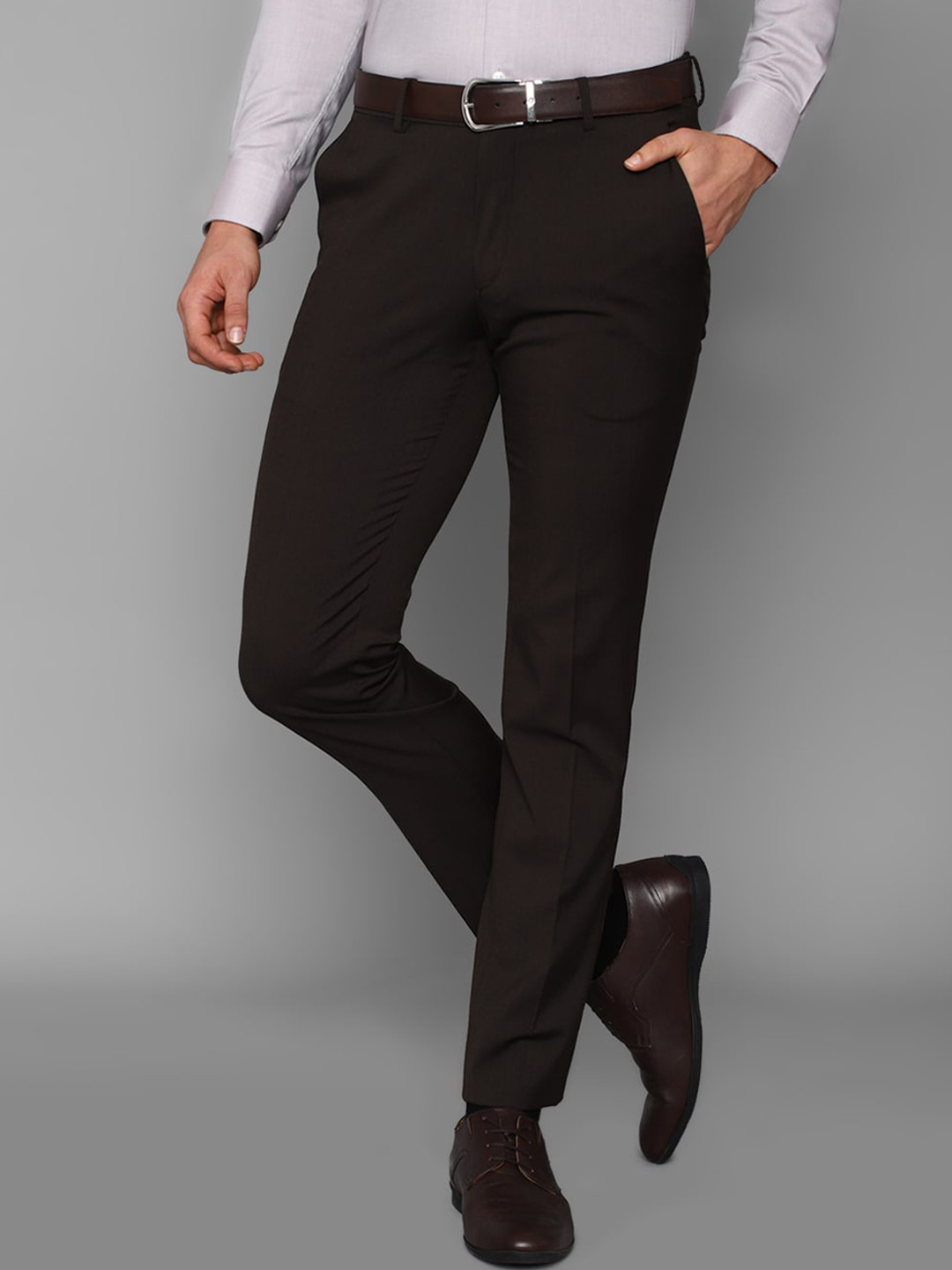 

Louis Philippe Men Brown Slim Fit Trousers