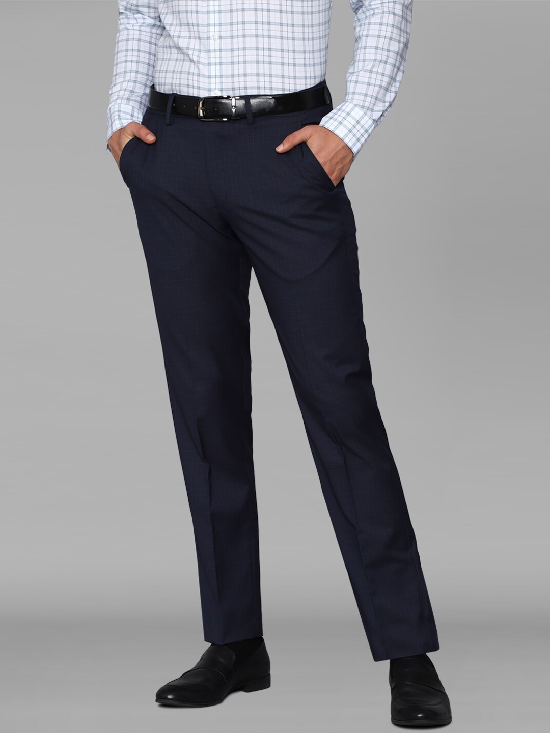

Louis Philippe Men Navy Blue Trousers