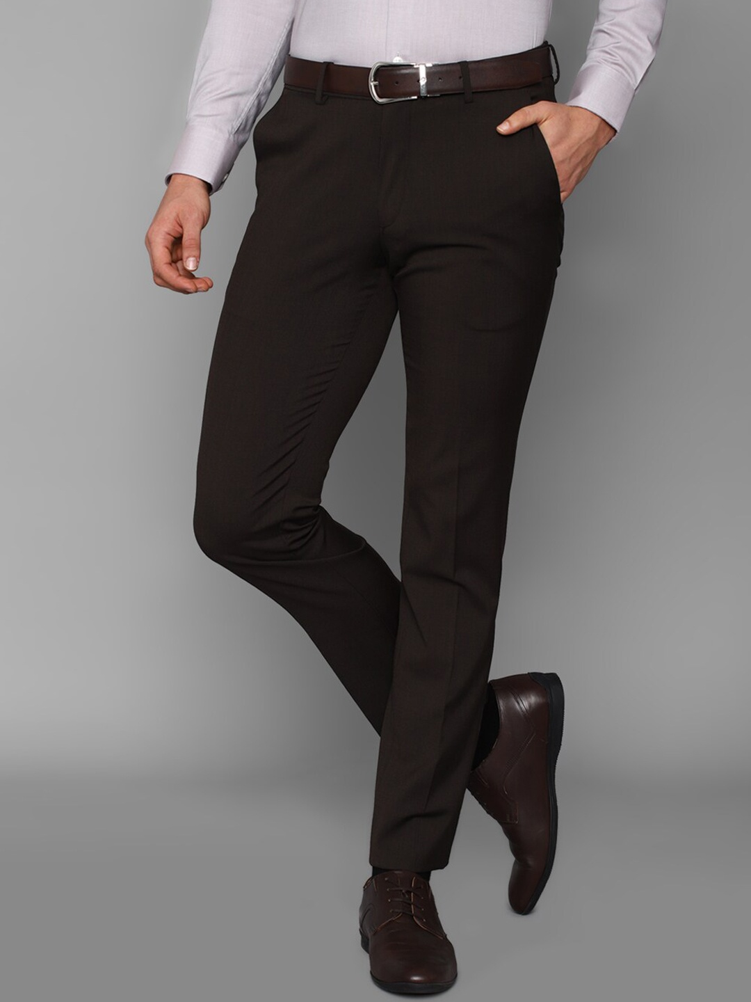 

Louis Philippe Men Brown Slim Fit Trousers