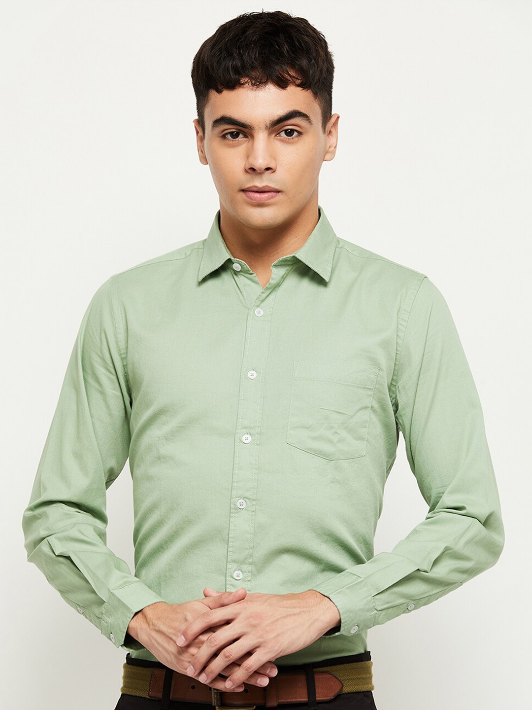 

max Men Green Casual Shirt