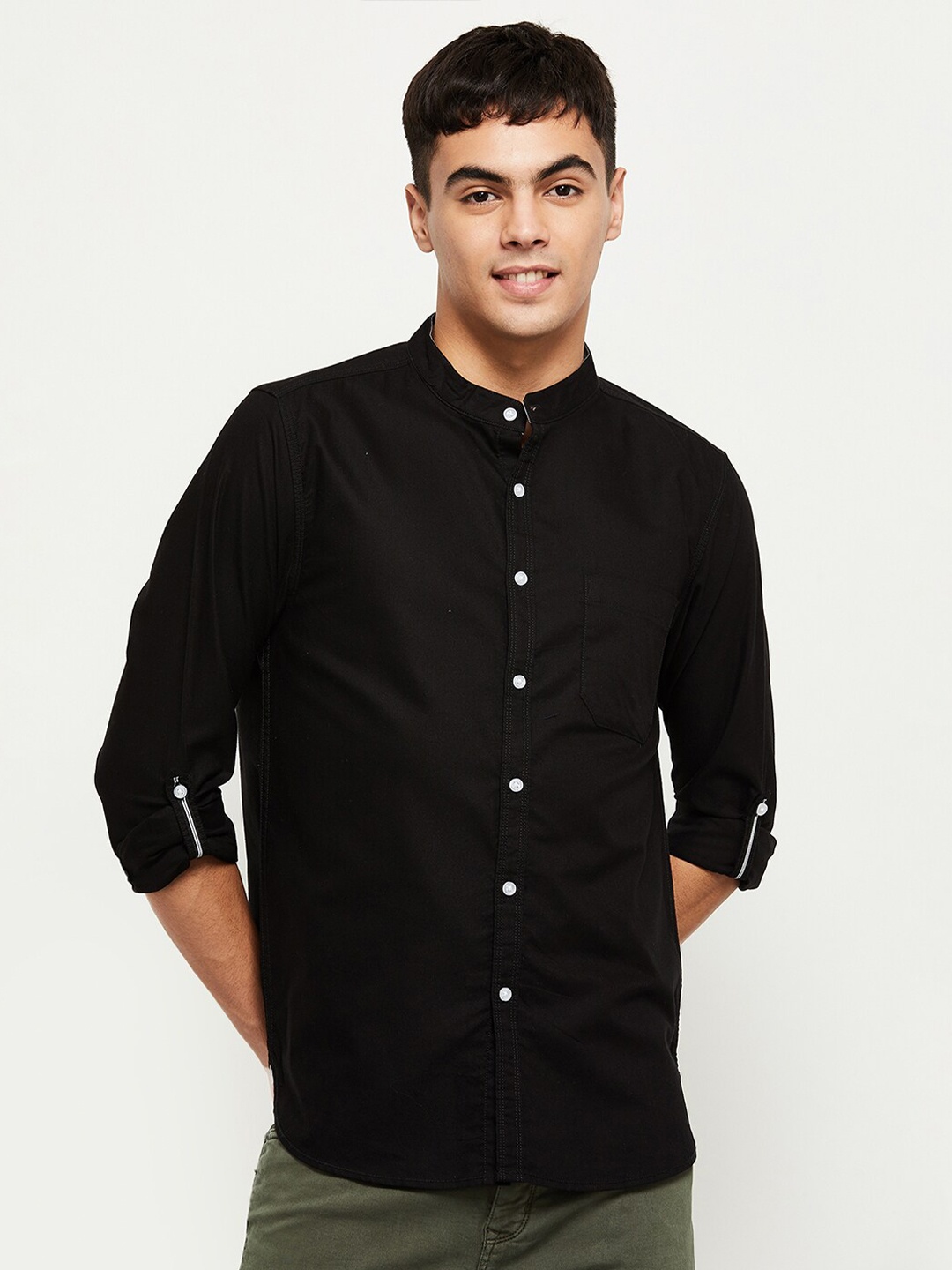 

max Men Black Casual Shirt