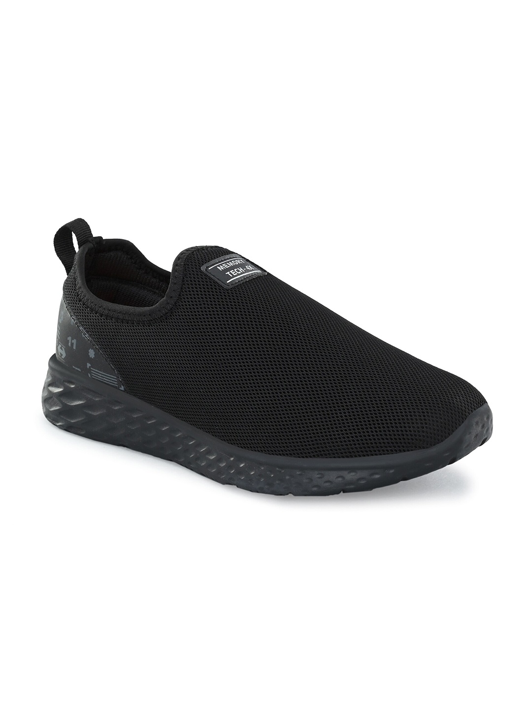 

Yuuki Men Black Mesh Memory Foam Walking Shoes