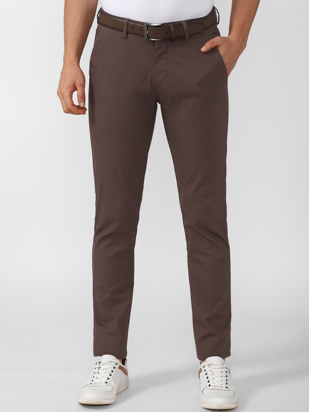 

Peter England Casuals Men Brown Slim Fit Trousers