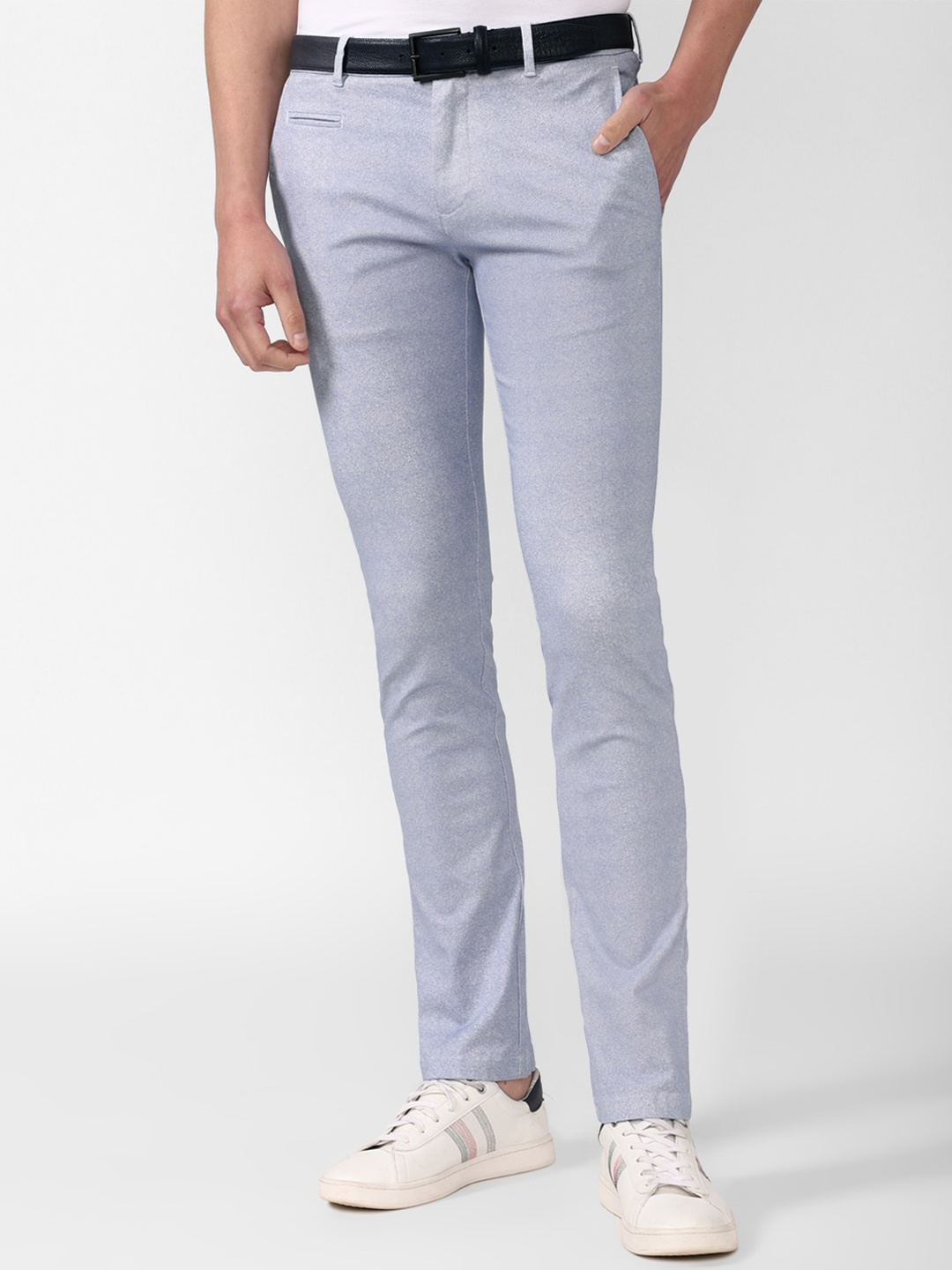 

V Dot Men Grey Slim Fit Trousers