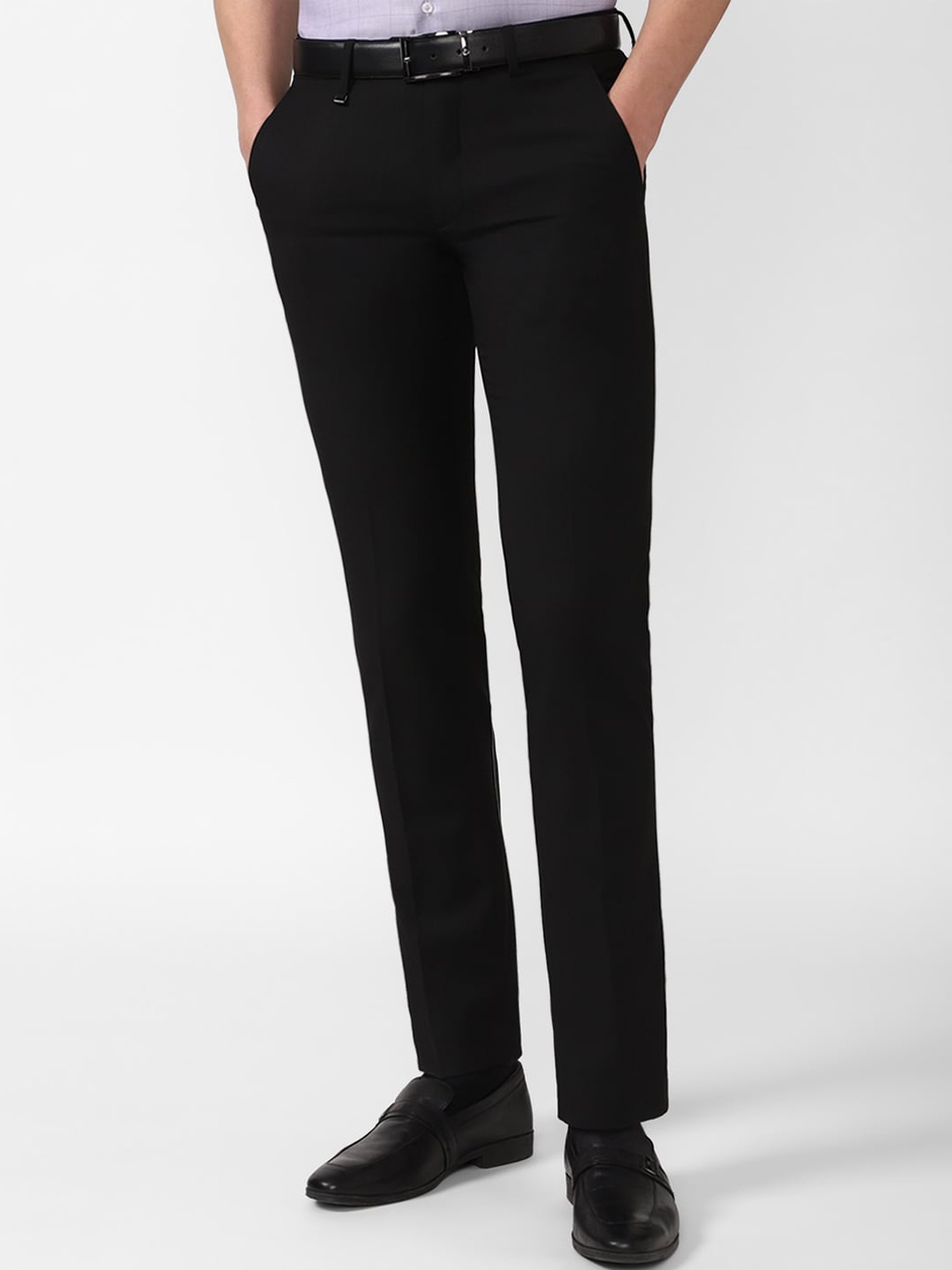 

Van Heusen Men Black Slim Fit Trousers
