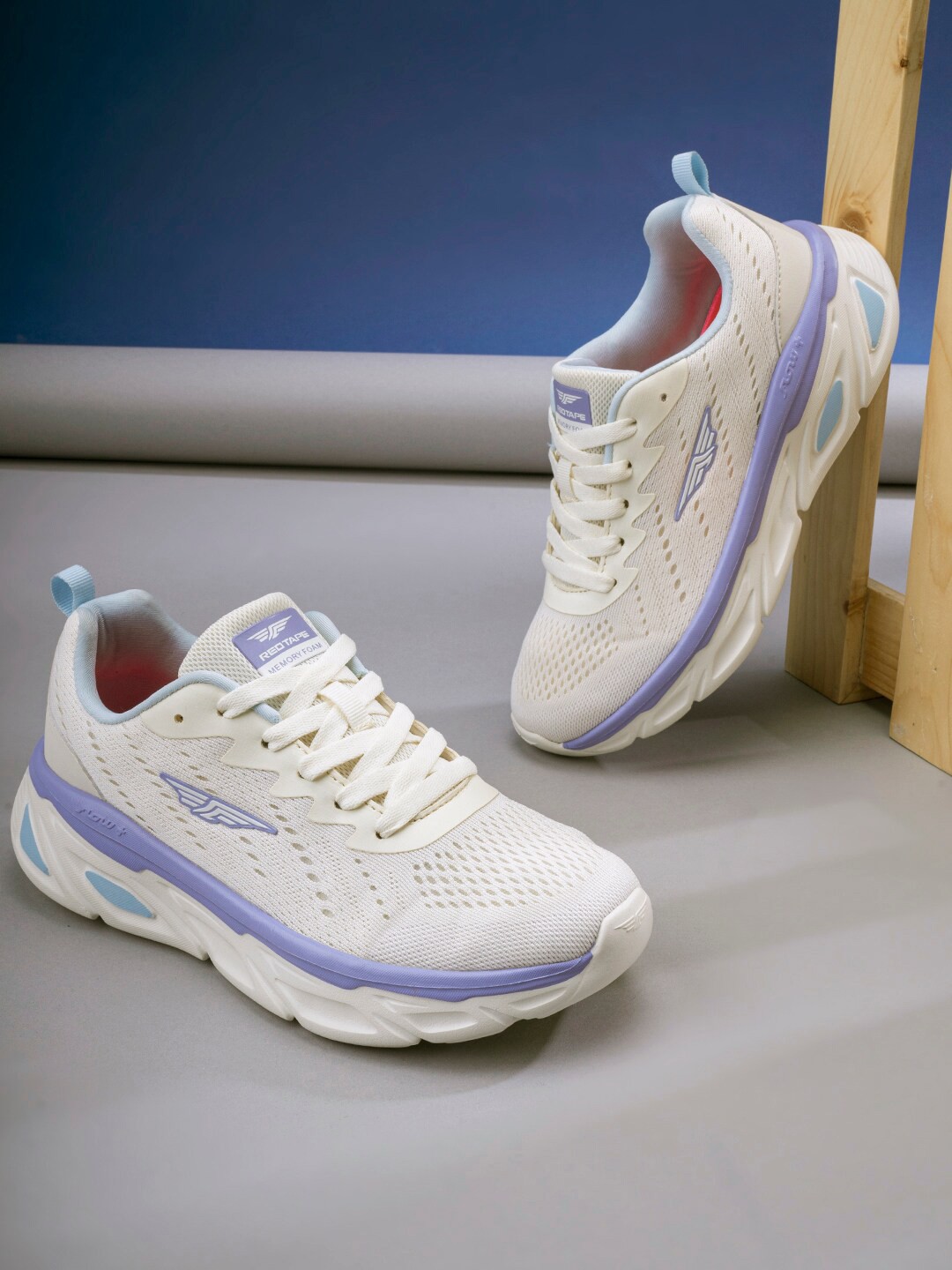

Red Tape Women White Mesh Walking Shoes