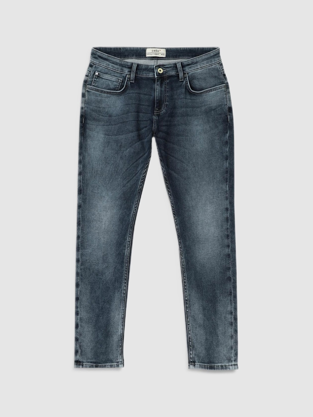 

Celio Men Navy Blue Heavy Fade Stretchable Jeans