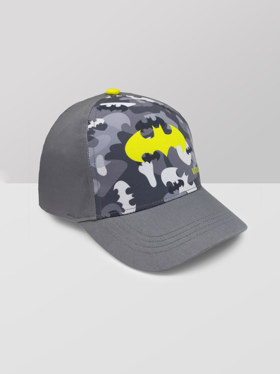 

Kids Ville Boys Grey & Yellow Printed Batman Baseball Cap