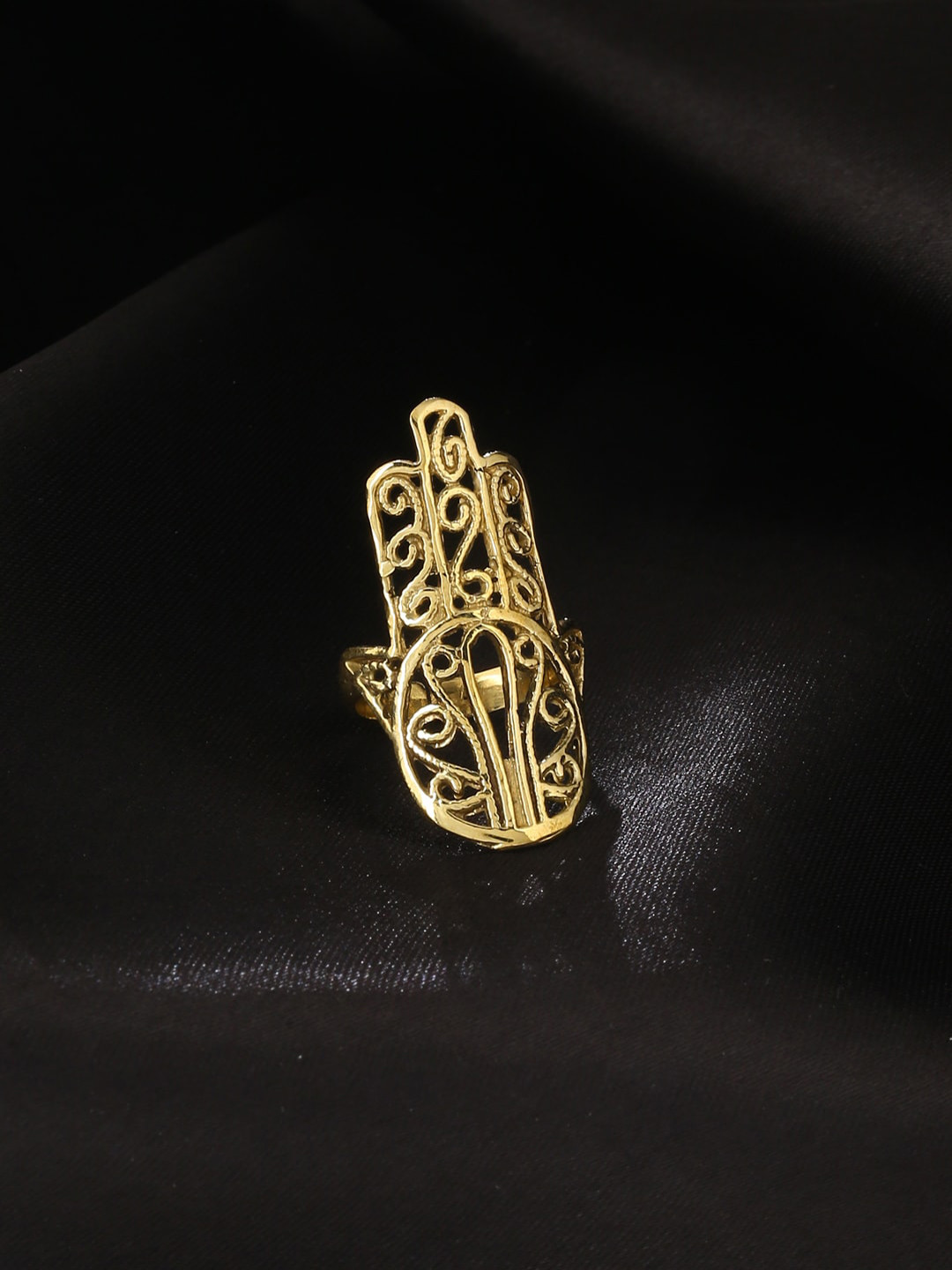 

kashwini Gold-Plated Adjustable Finger Ring