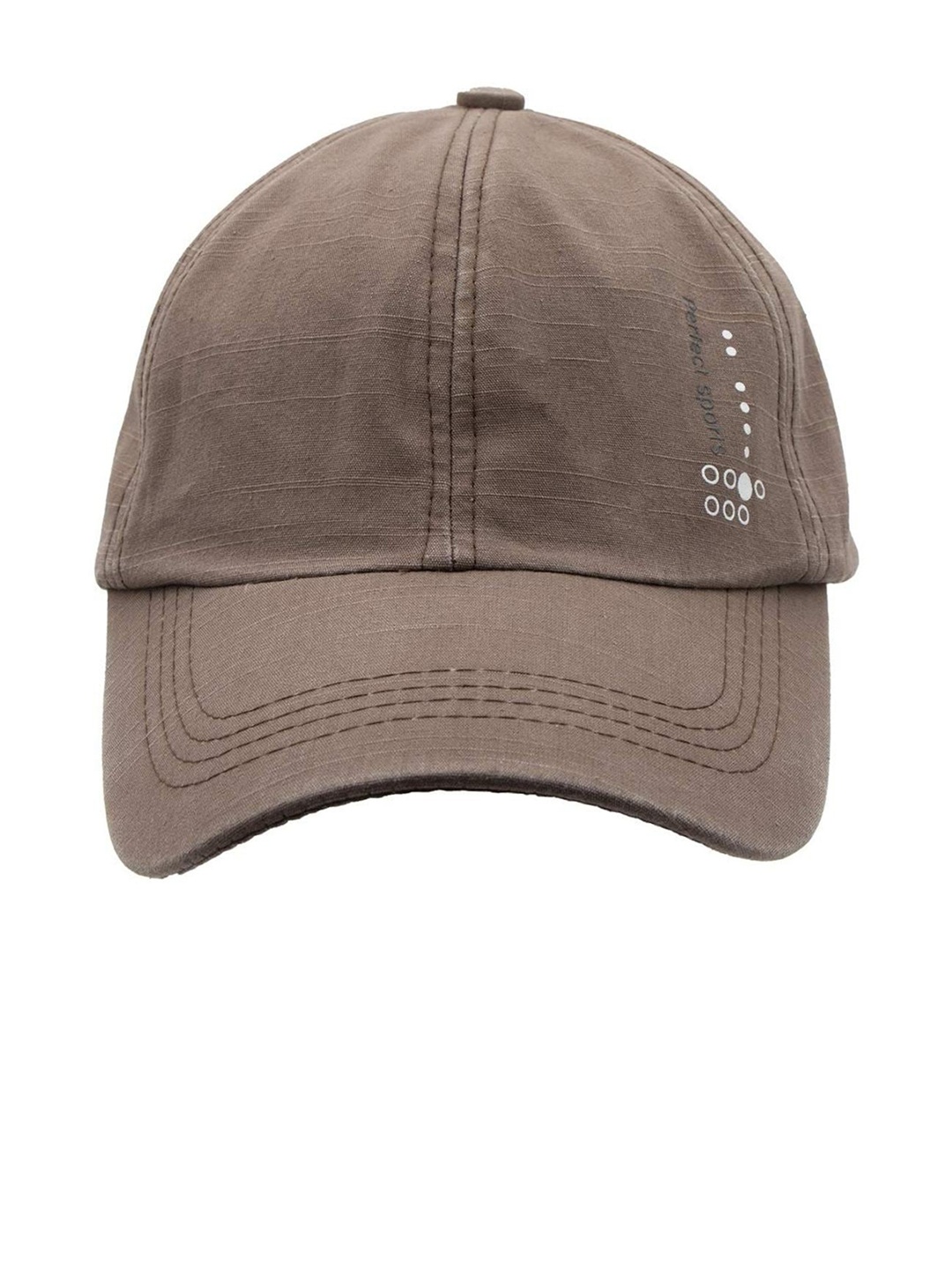 

YOUSTYLO Unisex Taupe & White Printed Snapback Cap