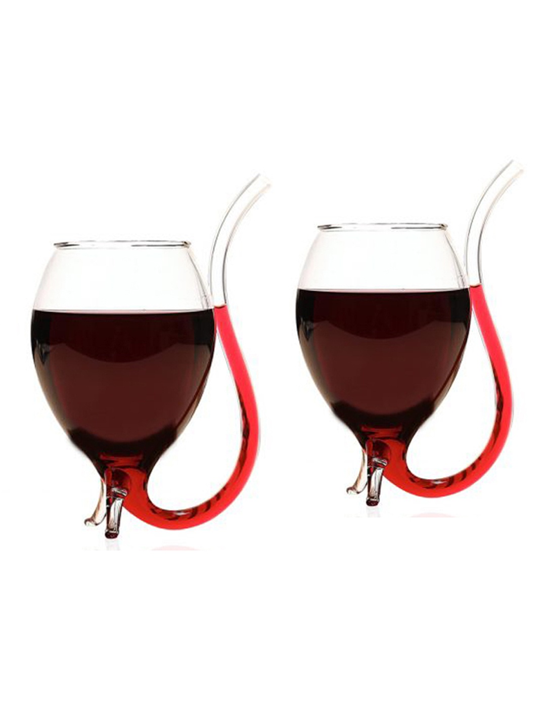 

BonZeaL Transparent Printed Glass Transparent Cups Set of Cups and Mugs