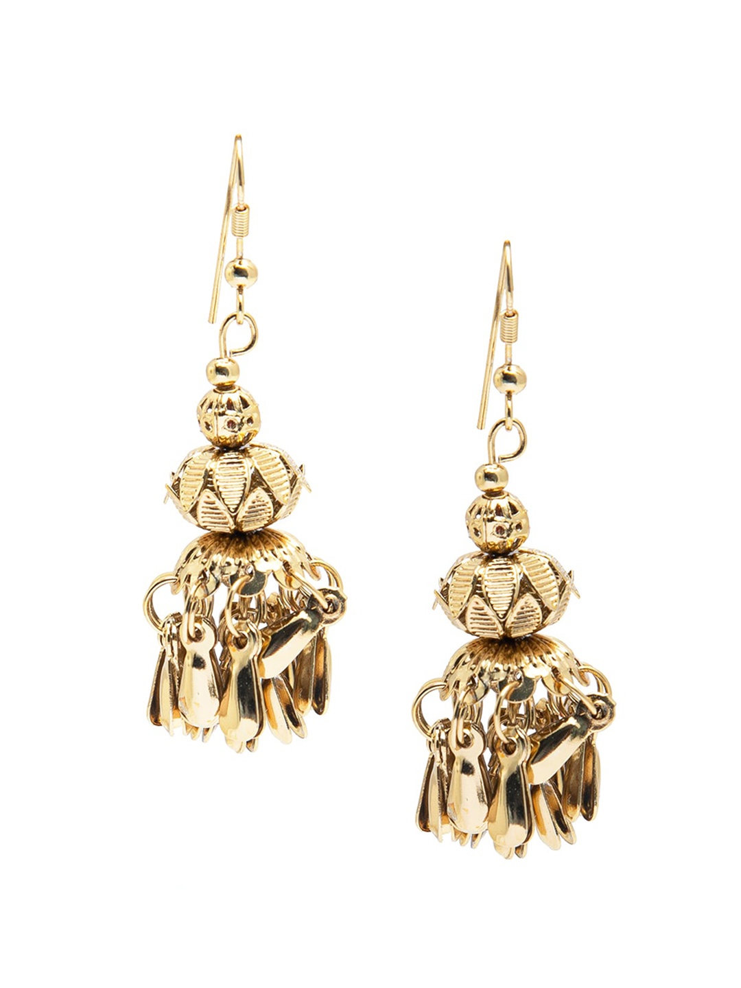 

Shining Jewel - By Shivansh Gold-Toned Contemporary Drop Earrings