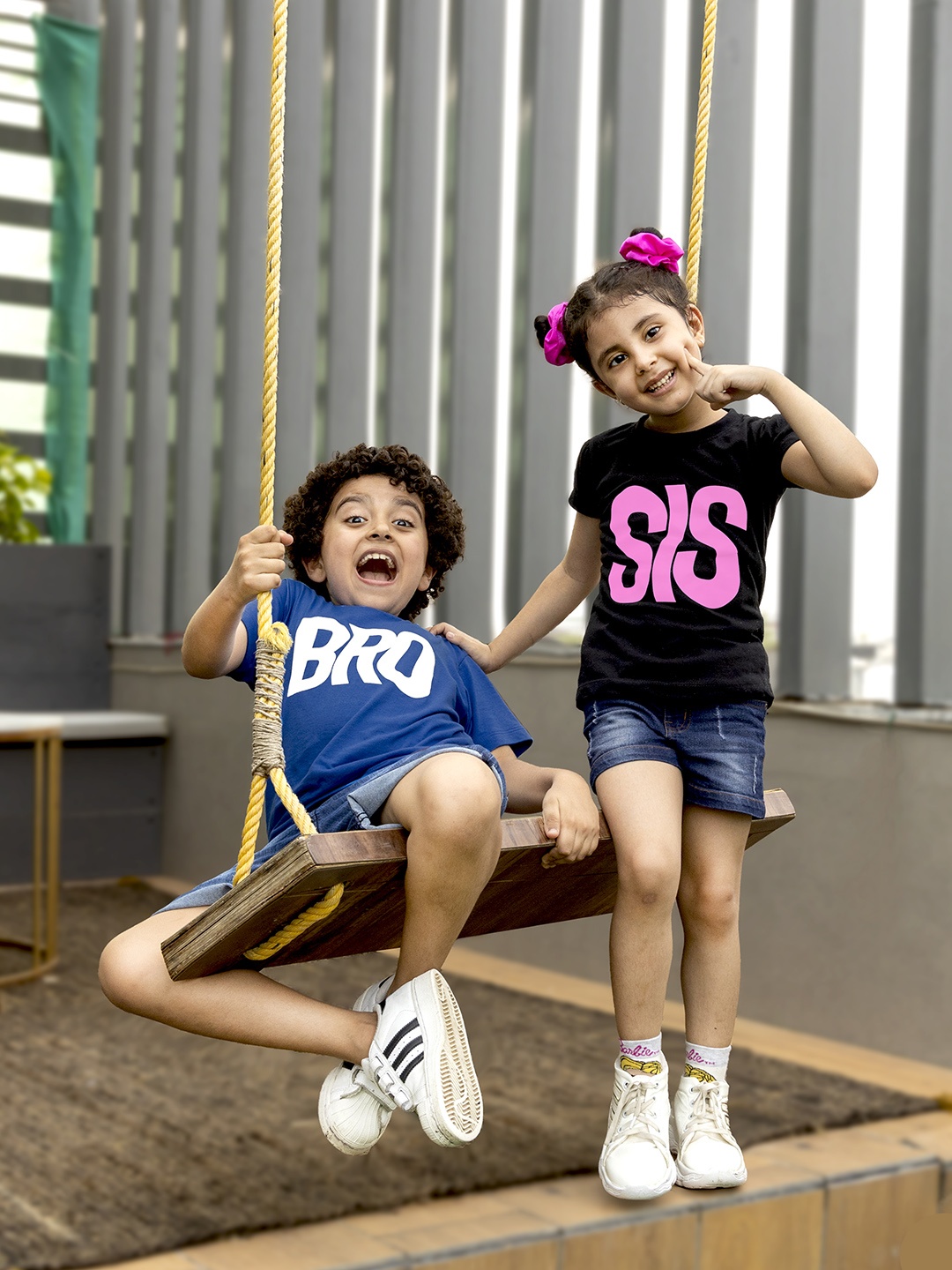 

YK Boys Boys Blue Bro Sibling Collection T-shirt