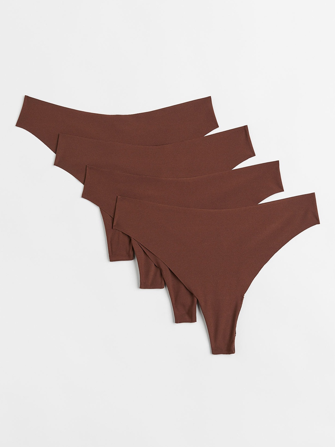 

H&M Women 4-Pack Brazilian Briefs, Brown