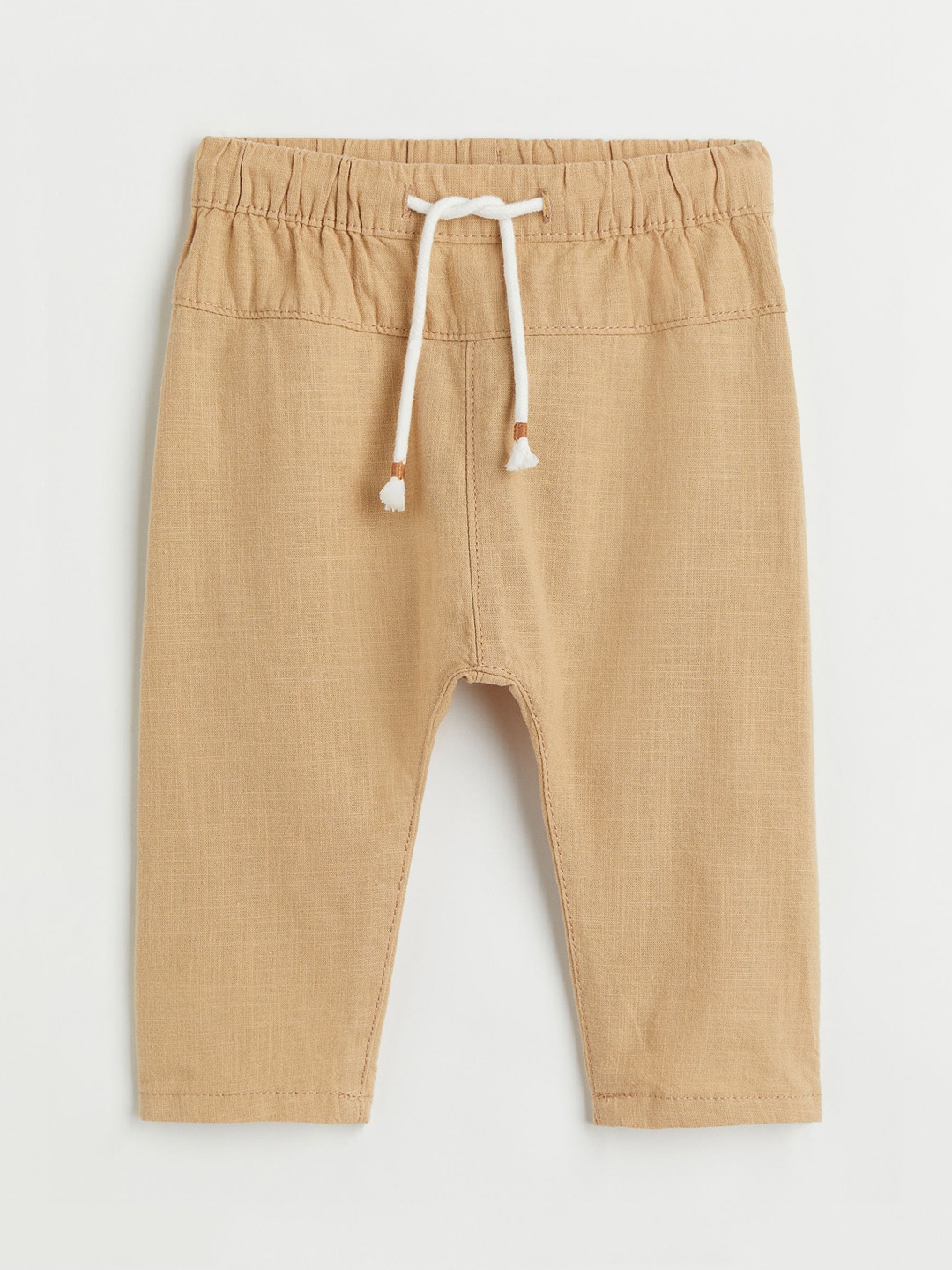 

H&M Boys Beige Solid Cotton Trousers