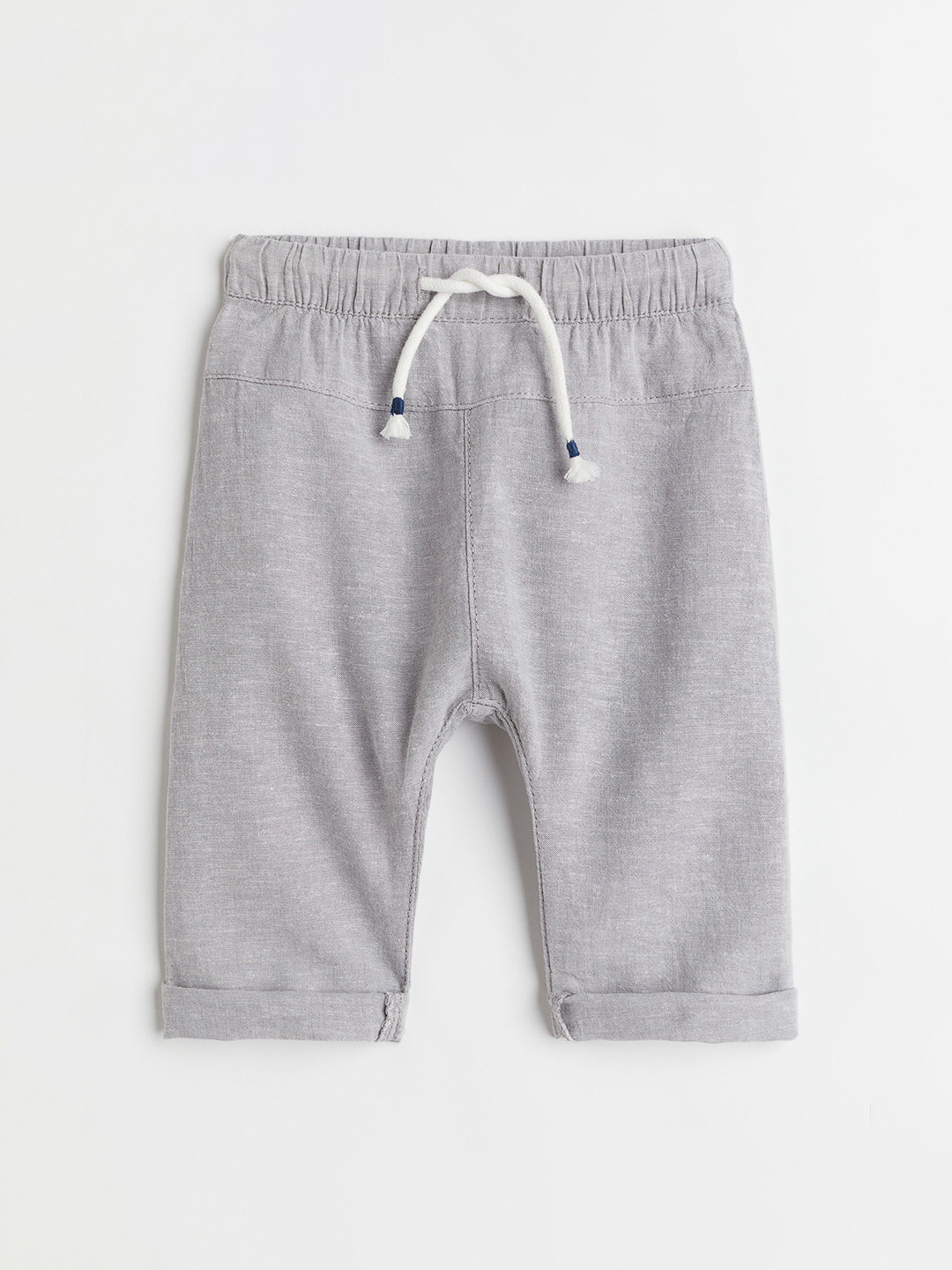 

H&M Boys Grey Woven Cotton Linen Trousers