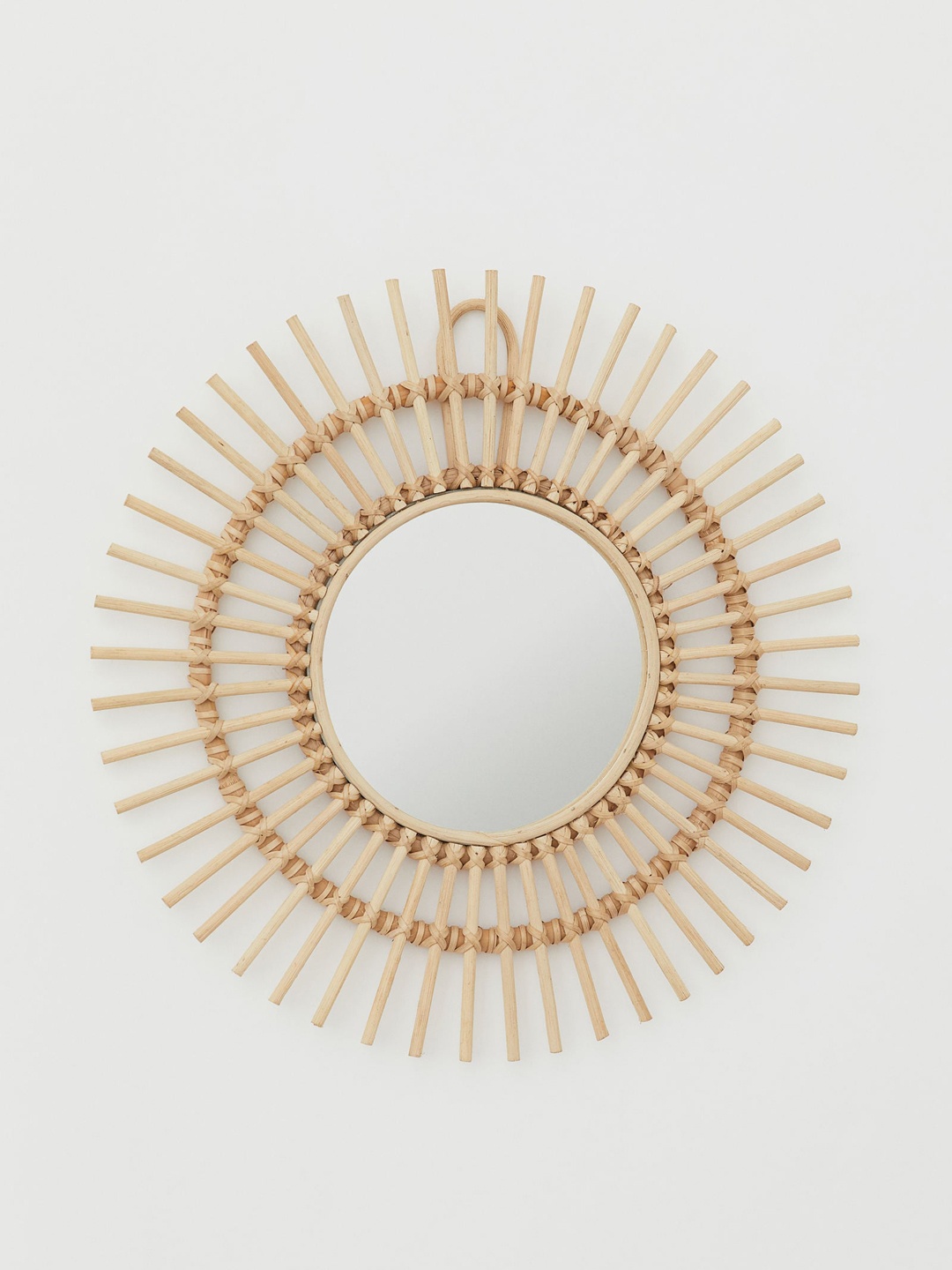

H&M Beige Rattan-Framed Mirror