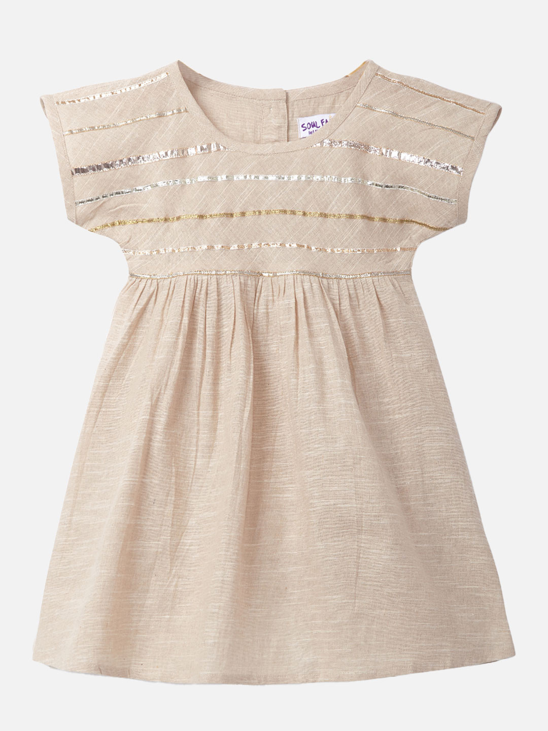 

SOULFAIRY Kids Girls Beige A-Line Dress